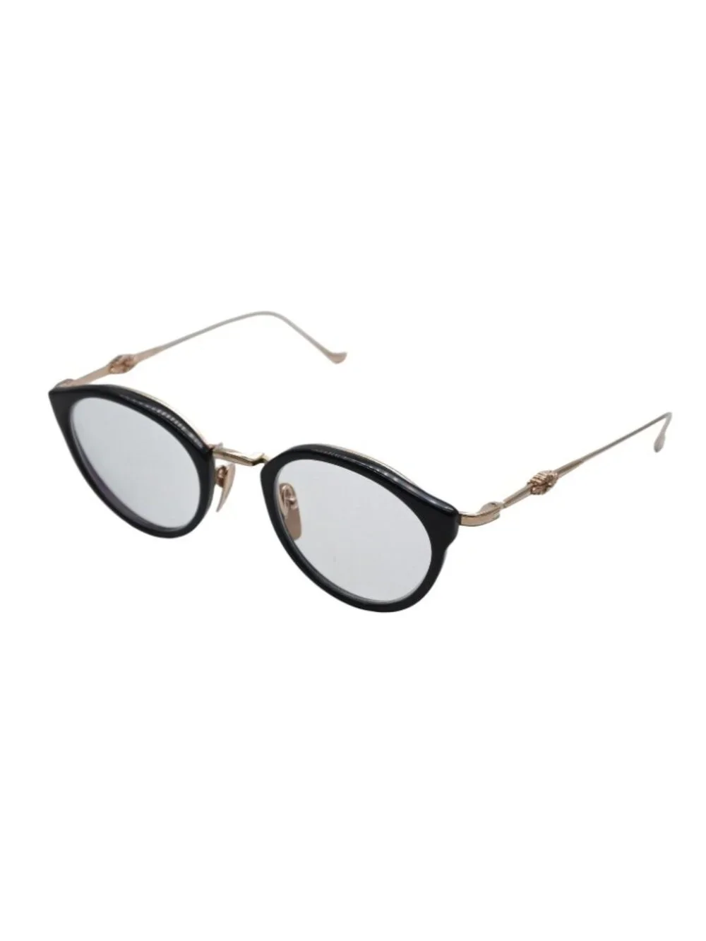 Chrome Hearts Dig Big Sunglasses Eyewear 45 Floral Cross Black Gold